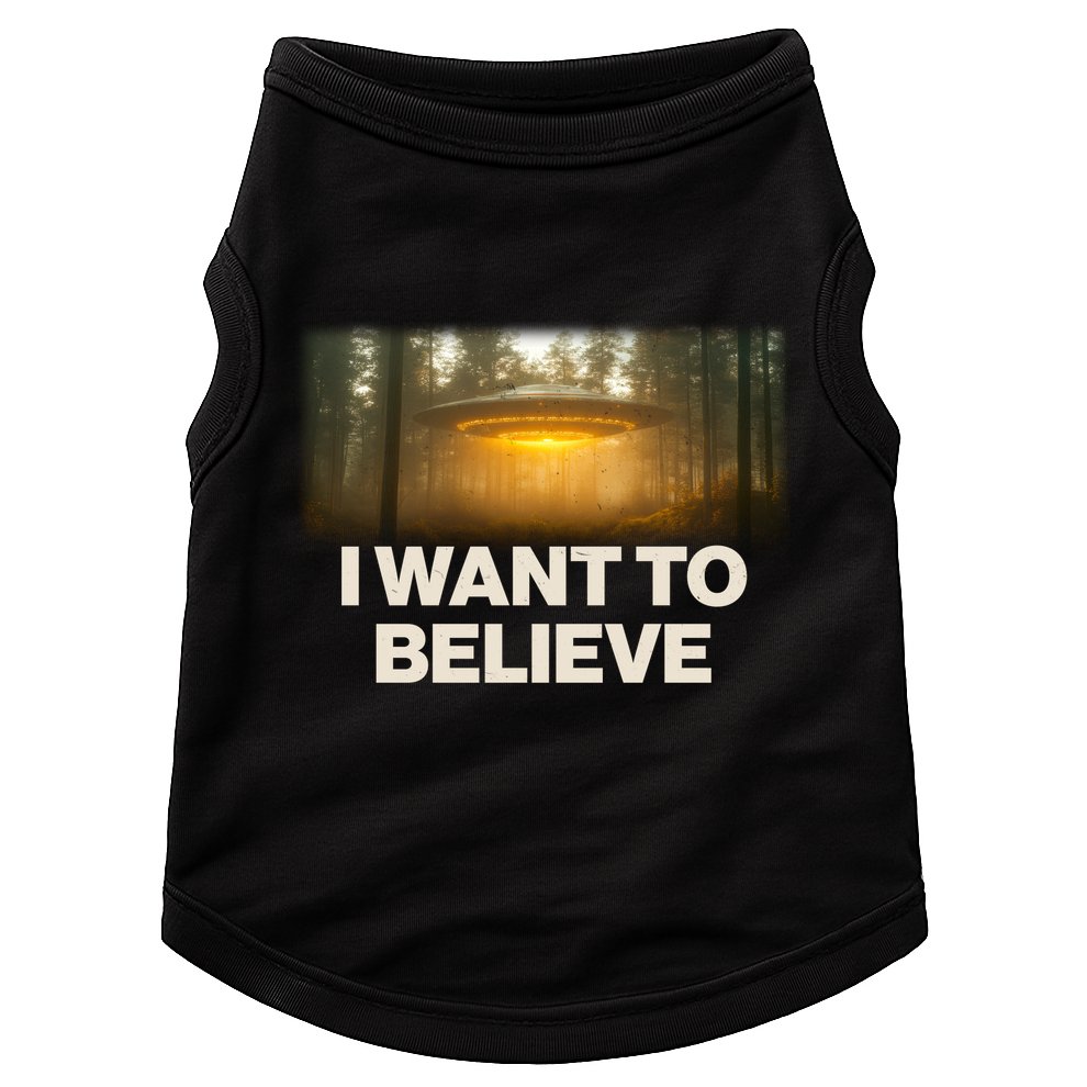 Vintage Ufo I Want To Believe Doggie Tank