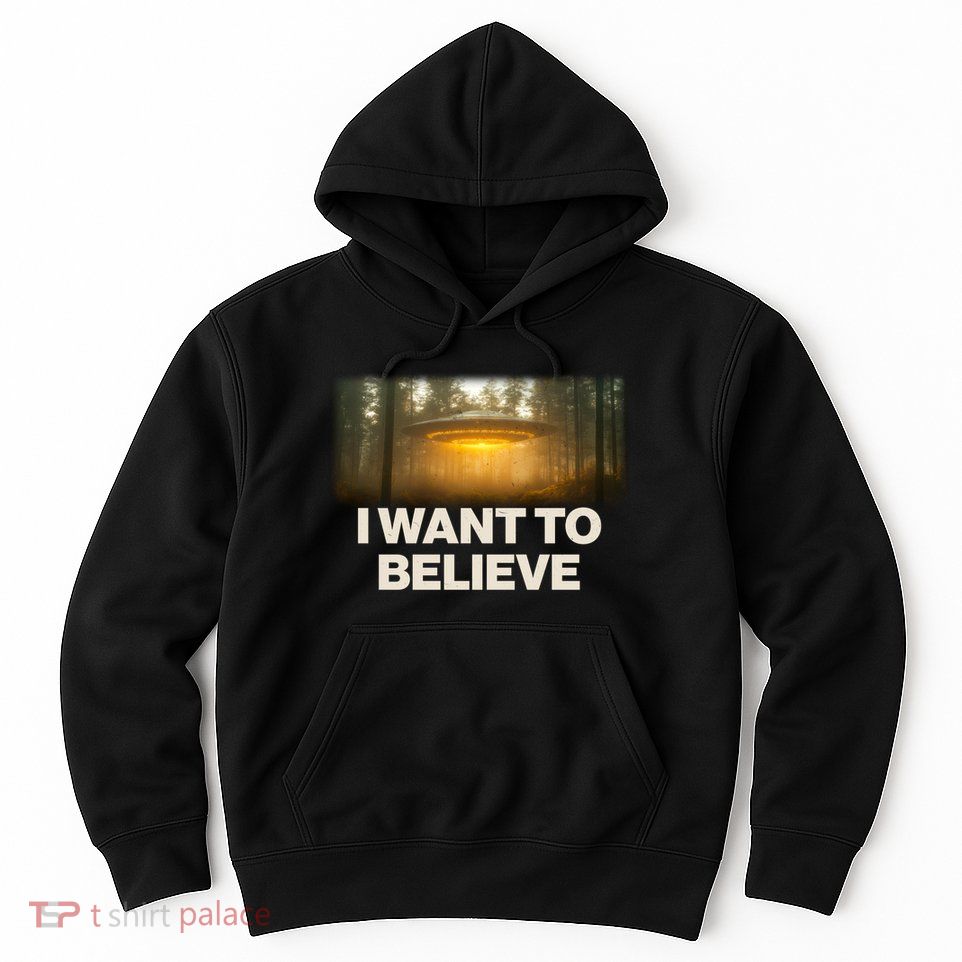 Vintage Ufo I Want To Believe Hoodie