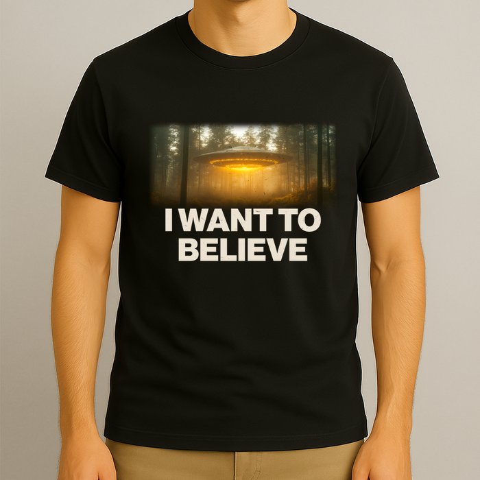 Vintage Ufo I Want To Believe T-Shirt