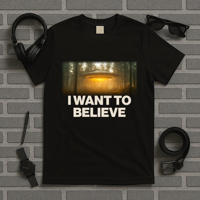 Vintage Ufo I Want To Believe T-Shirt
