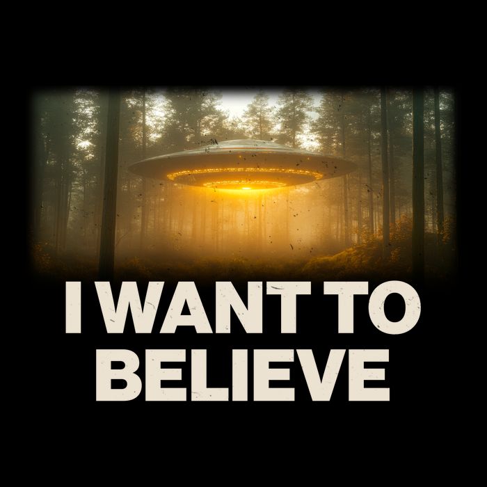 Vintage Ufo I Want To Believe T-Shirt