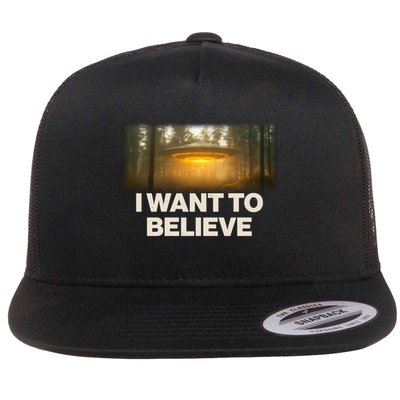 Vintage Ufo I Want To Believe Flatbill Hat