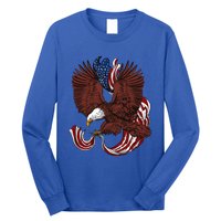 Vintage Usa Independence Day Eagle Us Flag Gift Long Sleeve Shirt