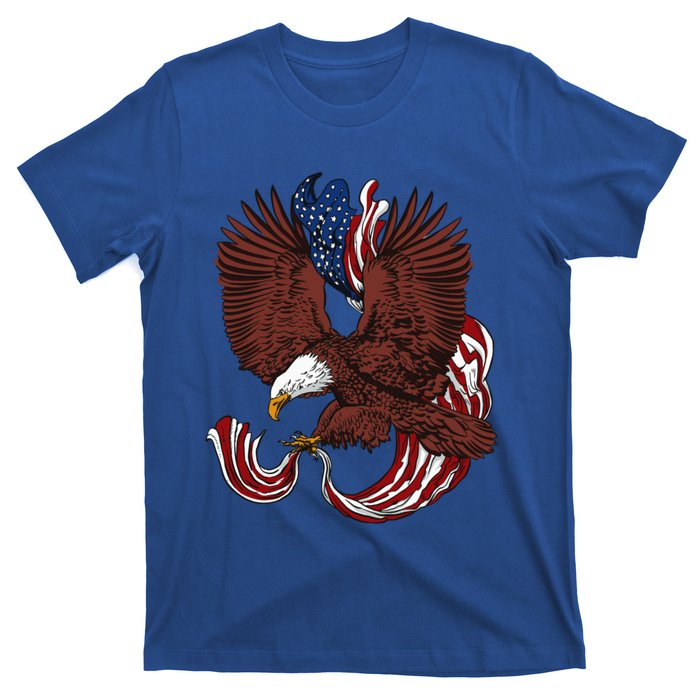 Vintage Usa Independence Day Eagle Us Flag Gift T-Shirt