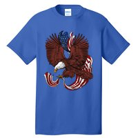 Vintage Usa Independence Day Eagle Us Flag Gift Tall T-Shirt