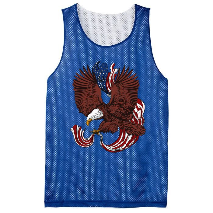 Vintage Usa Independence Day Eagle Us Flag Gift Mesh Reversible Basketball Jersey Tank