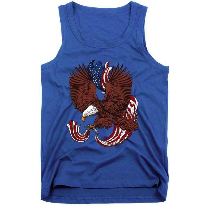 Vintage Usa Independence Day Eagle Us Flag Gift Tank Top