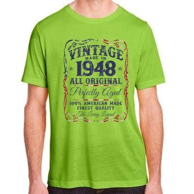 Vintage USA Legends Born In 1948 Classic Birthday Adult ChromaSoft Performance T-Shirt