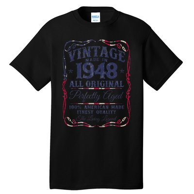 Vintage USA Legends Born In 1948 Classic Birthday Tall T-Shirt