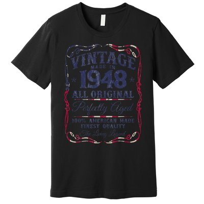 Vintage USA Legends Born In 1948 Classic Birthday Premium T-Shirt