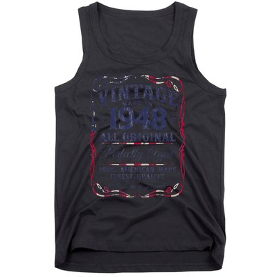 Vintage USA Legends Born In 1948 Classic Birthday Tank Top