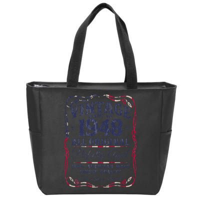 Vintage USA Legends Born In 1948 Classic Birthday Zip Tote Bag