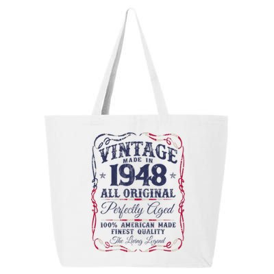 Vintage USA Legends Born In 1948 Classic Birthday 25L Jumbo Tote