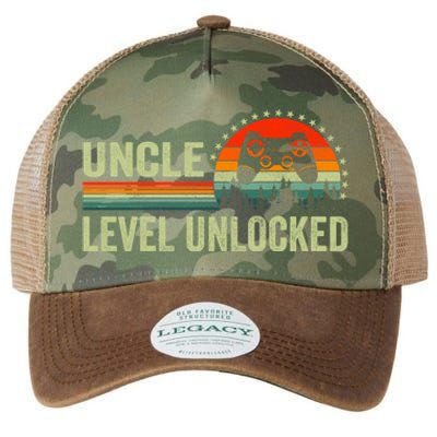 Vintage Uncle Level Unlocked Video Gamer Uncle Fathers Day Great Gift Legacy Tie Dye Trucker Hat