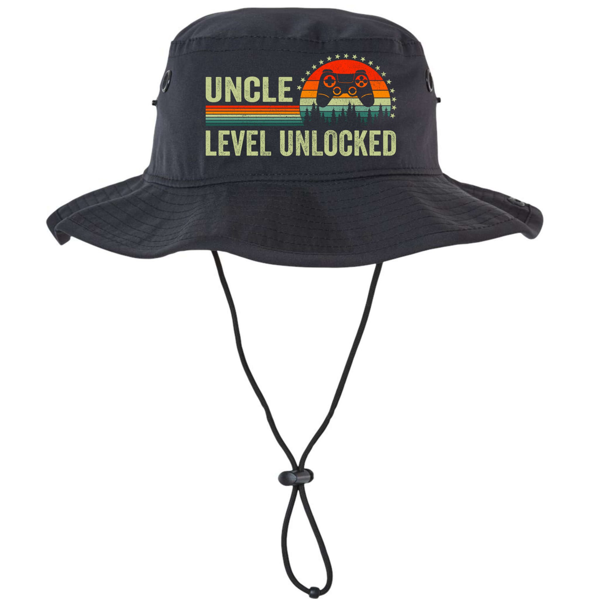 Vintage Uncle Level Unlocked Video Gamer Uncle Fathers Day Great Gift Bucket Hat