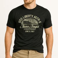 Vintage Uss Liberty Agtr5 1967 Military Gift Ship Performance Shirt