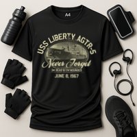 Vintage Uss Liberty Agtr5 1967 Military Gift Ship Performance Shirt