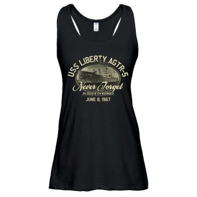 Vintage Uss Liberty Agtr5 1967 Military Gift Ship Ladies Essential Flowy Tank