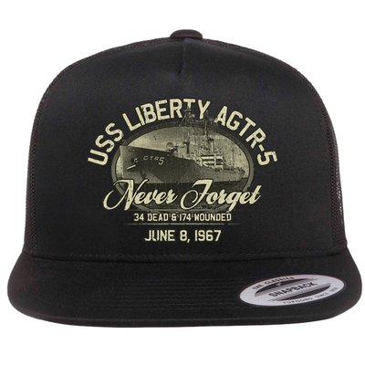 Vintage Uss Liberty Agtr5 1967 Military Gift Ship Flatbill Hat