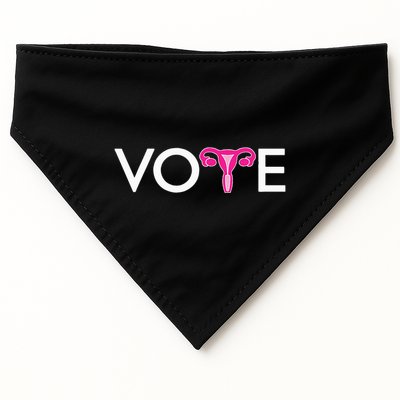 Vote Uterus Mind Your Own Uterus Stars Stripes Equal Rights USA-Made Doggie Bandana