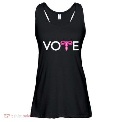 Vote Uterus Mind Your Own Uterus Stars Stripes Equal Rights Ladies Essential Flowy Tank
