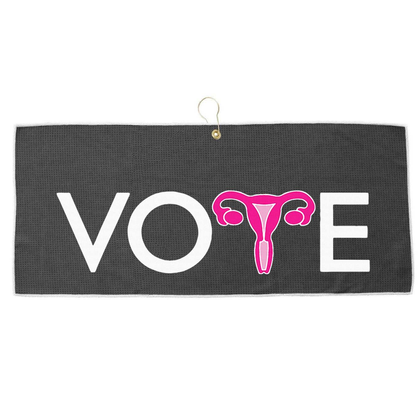 Vote Uterus Mind Your Own Uterus Stars Stripes Equal Rights Large Microfiber Waffle Golf Towel