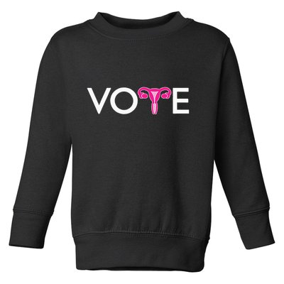 Vote Uterus Mind Your Own Uterus Stars Stripes Equal Rights Toddler Sweatshirt