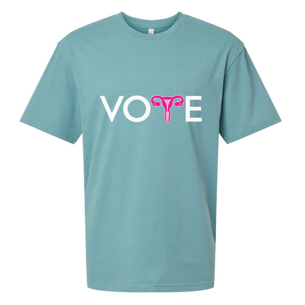 Vote Uterus Mind Your Own Uterus Stars Stripes Equal Rights Sueded Cloud Jersey T-Shirt