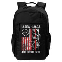 Vintage Ultra MAGA We The People And Proud Of It USA Flag Daily Commute Backpack