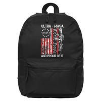 Vintage Ultra MAGA We The People And Proud Of It USA Flag 16 in Basic Backpack