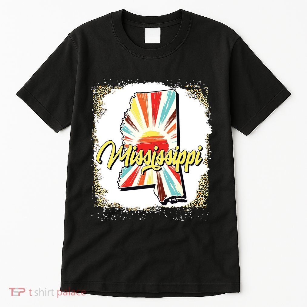 Vintage Usa Mississippi Map Flag Souveni Women Tall T-Shirt