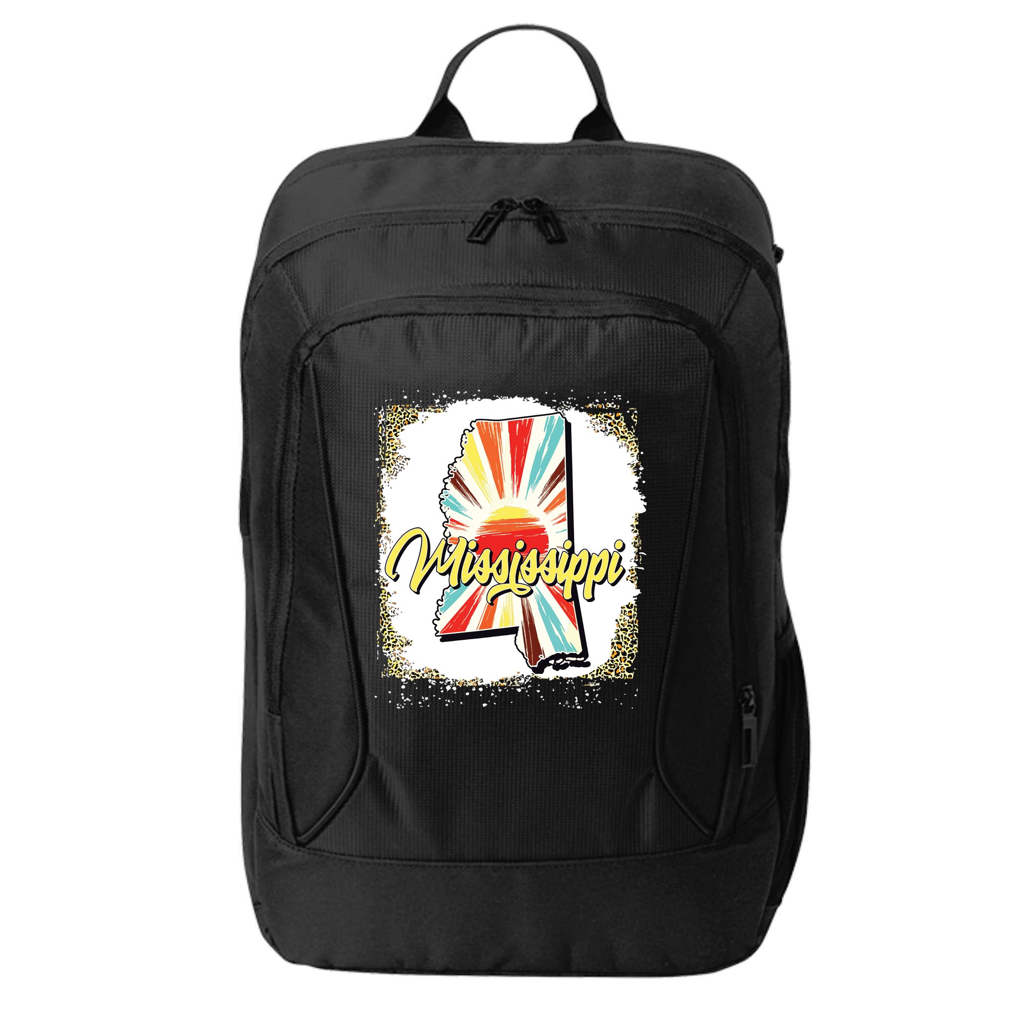 Vintage Usa Mississippi Map Flag Souveni Women City Backpack