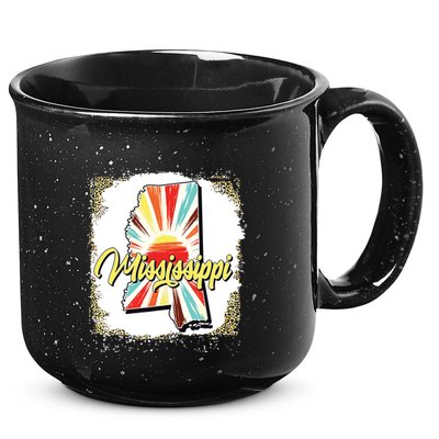 Vintage Usa Mississippi Map Flag Souveni Women 15oz Campfire Ceramic Mug