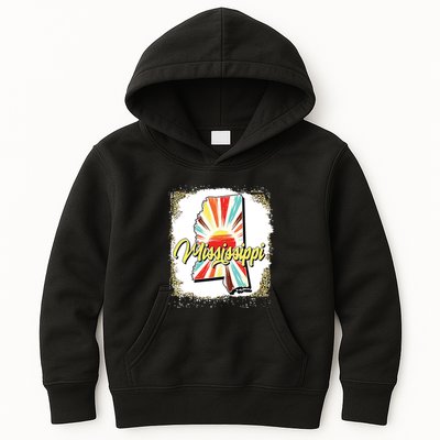 Vintage Usa Mississippi Map Flag Souveni Women Kids Hoodie