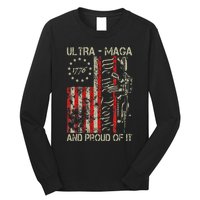 Vintage Ultra Maga Old American Flag 1776 We The People Usa Min Long Sleeve Shirt