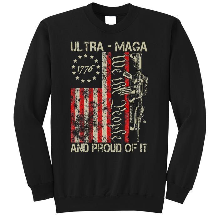 Vintage Ultra Maga Old American Flag 1776 We The People Usa Min Sweatshirt