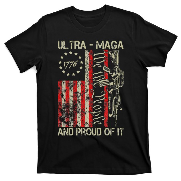 Vintage Ultra Maga Old American Flag 1776 We The People Usa Min T-Shirt