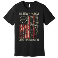 Vintage Ultra Maga Old American Flag 1776 We The People Usa Min Premium T-Shirt