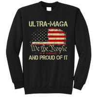 Vintage Ultra Maga And Proud Of It We The People Usa Flag Sweatshirt