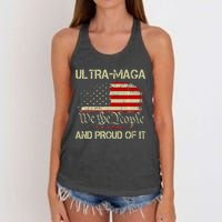 Vintage Ultra Maga And Proud Of It We The People Usa Flag Women's Knotted Racerback Tank