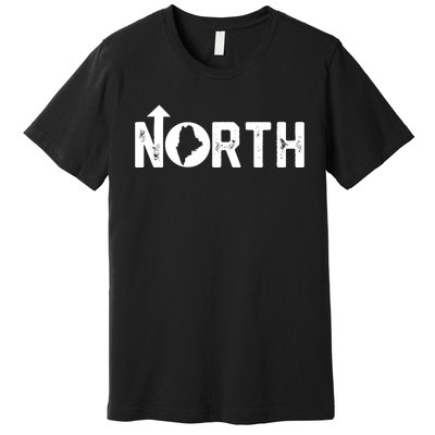 Vintage Up North Maine State Map Premium T-Shirt