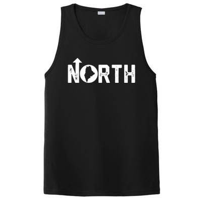 Vintage Up North Maine State Map PosiCharge Competitor Tank