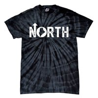 Vintage Up North Maine State Map Tie-Dye T-Shirt