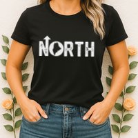 Vintage Up North Maine State Map Womens T-Shirt