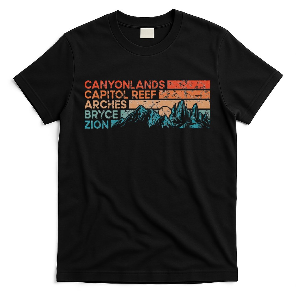 Vintage Utah National Parks Moab Utah Mighty Five Souvenir T-Shirt