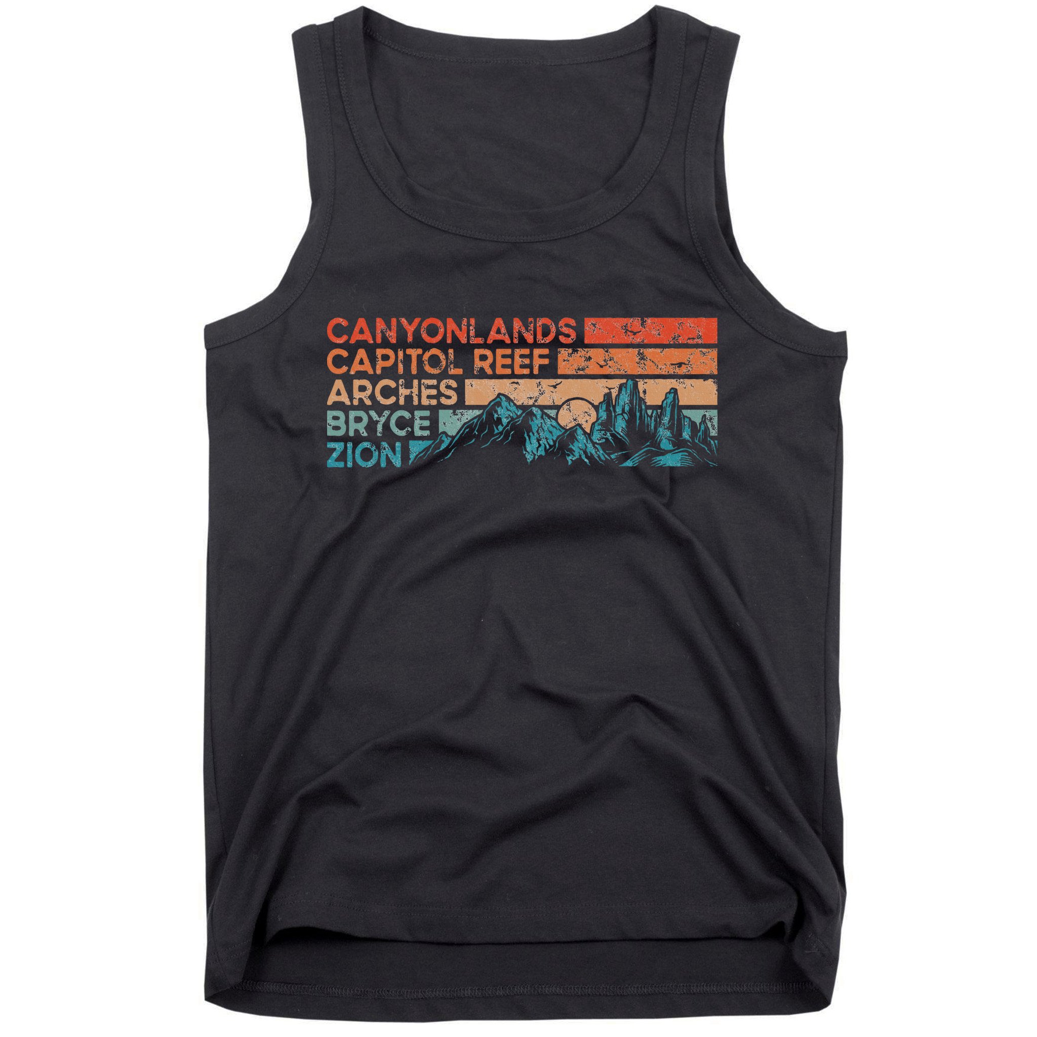 Vintage Utah National Parks Moab Utah Mighty Five Souvenir Tank Top