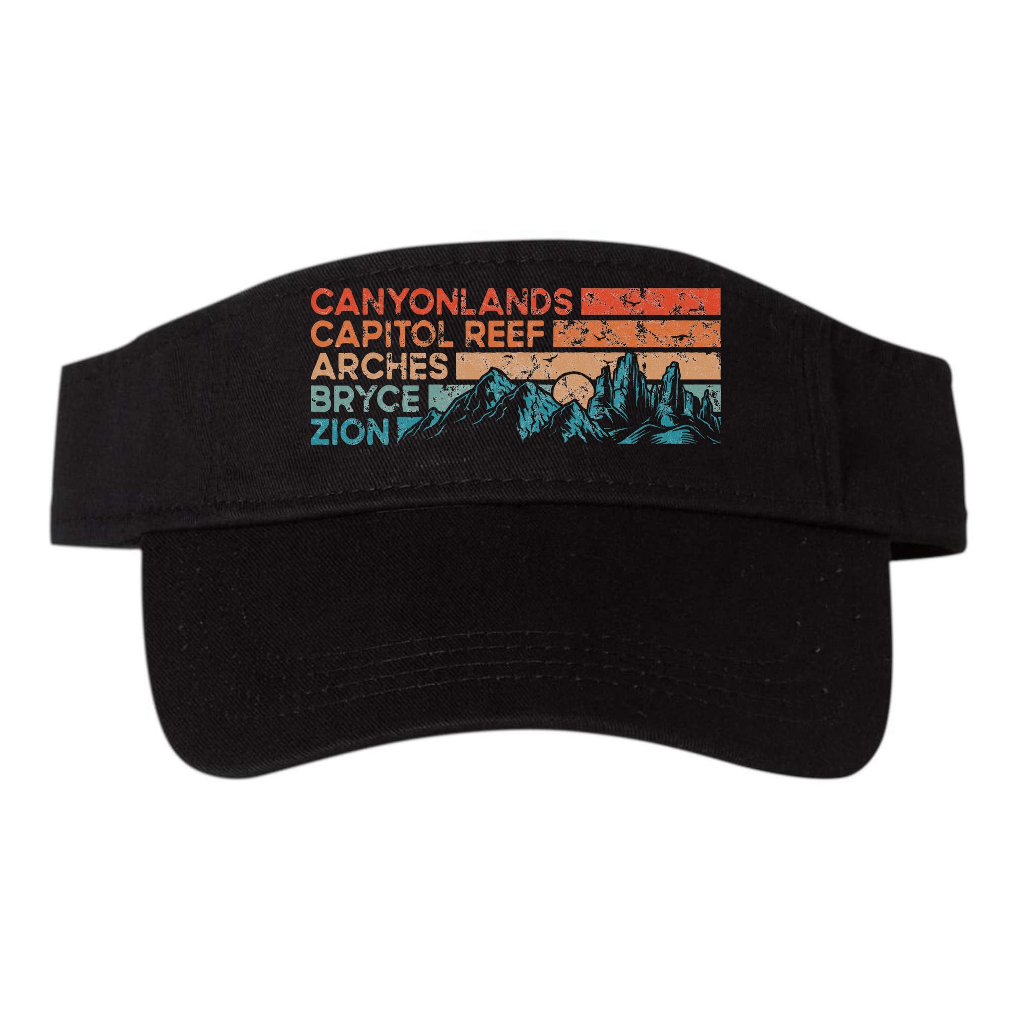 Vintage Utah National Parks Moab Utah Mighty Five Souvenir Visor