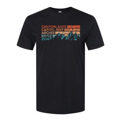 Vintage Utah National Parks Moab Utah Mighty Five Souvenir Softstyle® CVC T-Shirt