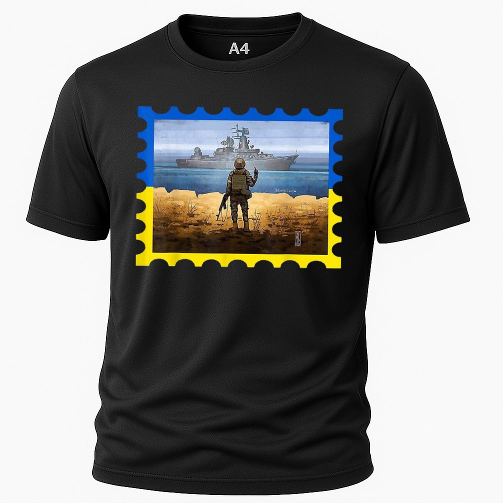 Vintage Ukraine Postal Card War Performance Shirt