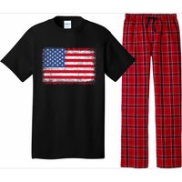 Vintage Usa Patriotic American Flag For Us Pajama Set